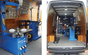 Mobile tire fitting service